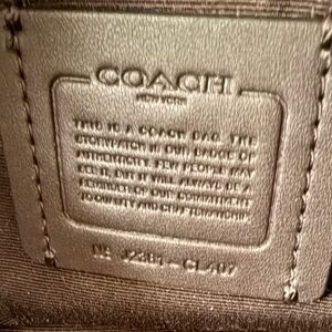 Black Leather and silver hardware small Crossbody coach bag